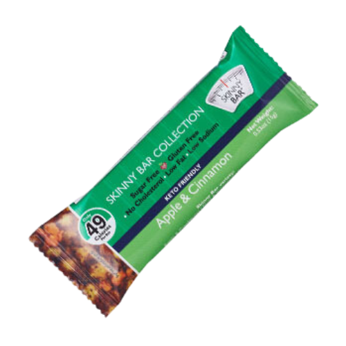 Skinny Bars Sugar Free, Vegan Friendly - Apples & Cinnamon Gluten Free Snacks 20 pcs