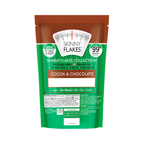 Skinny Flakes Sugar Free, Vegan Friendly - Cocoa & Chocolate Gluten Free